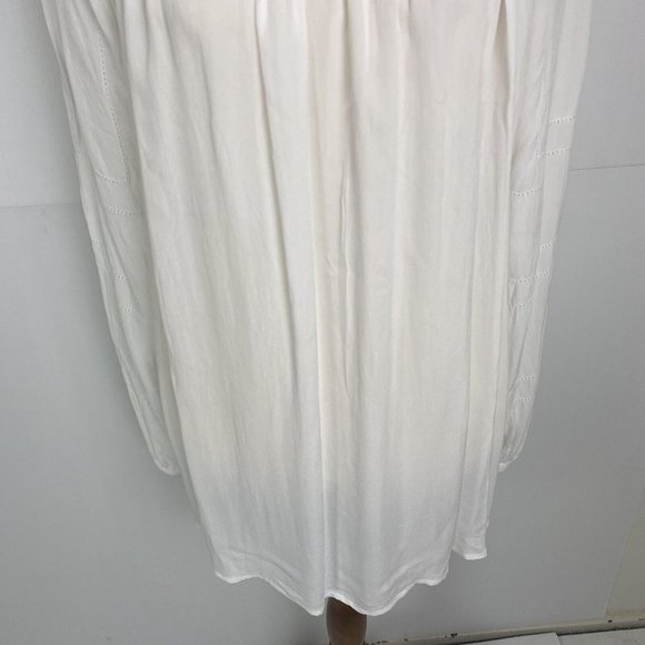 Witchery Size 10 Women's Top Blouse White Relaxed Long Sleeve - Picture 3 of 11